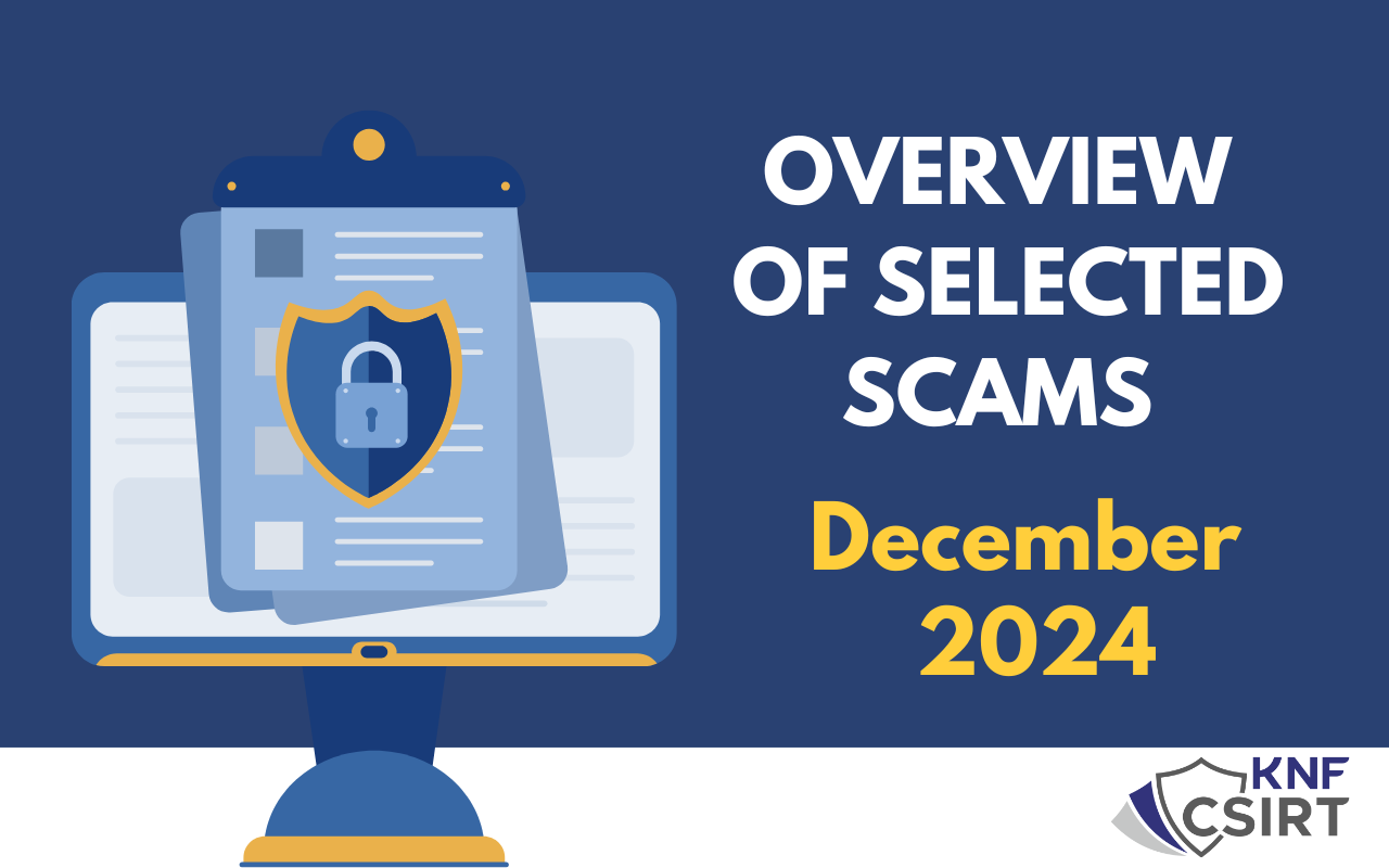 Overview of selected scams - December 2024