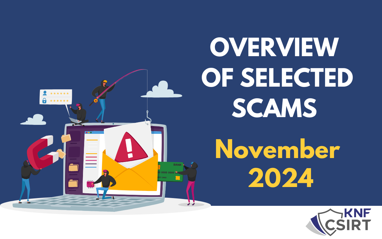 Overview of selected scams - November 2024