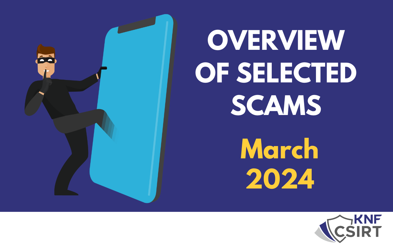 Overview of selected scams - MARCH 2024